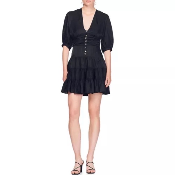 Mylene Satin Mini Dress - Picture 1 of 4